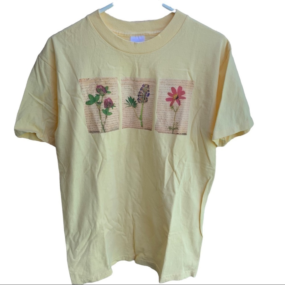 Vintage Floral Tee Shirt Air Waves - Picture 1 of 7